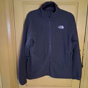 The North Face Men's Dark Gray Ribbed Fleece Performance Jacket